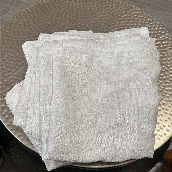 Rodeo Home Other - Set of 2 White Floral curtain panels.  Sold together. 54x96